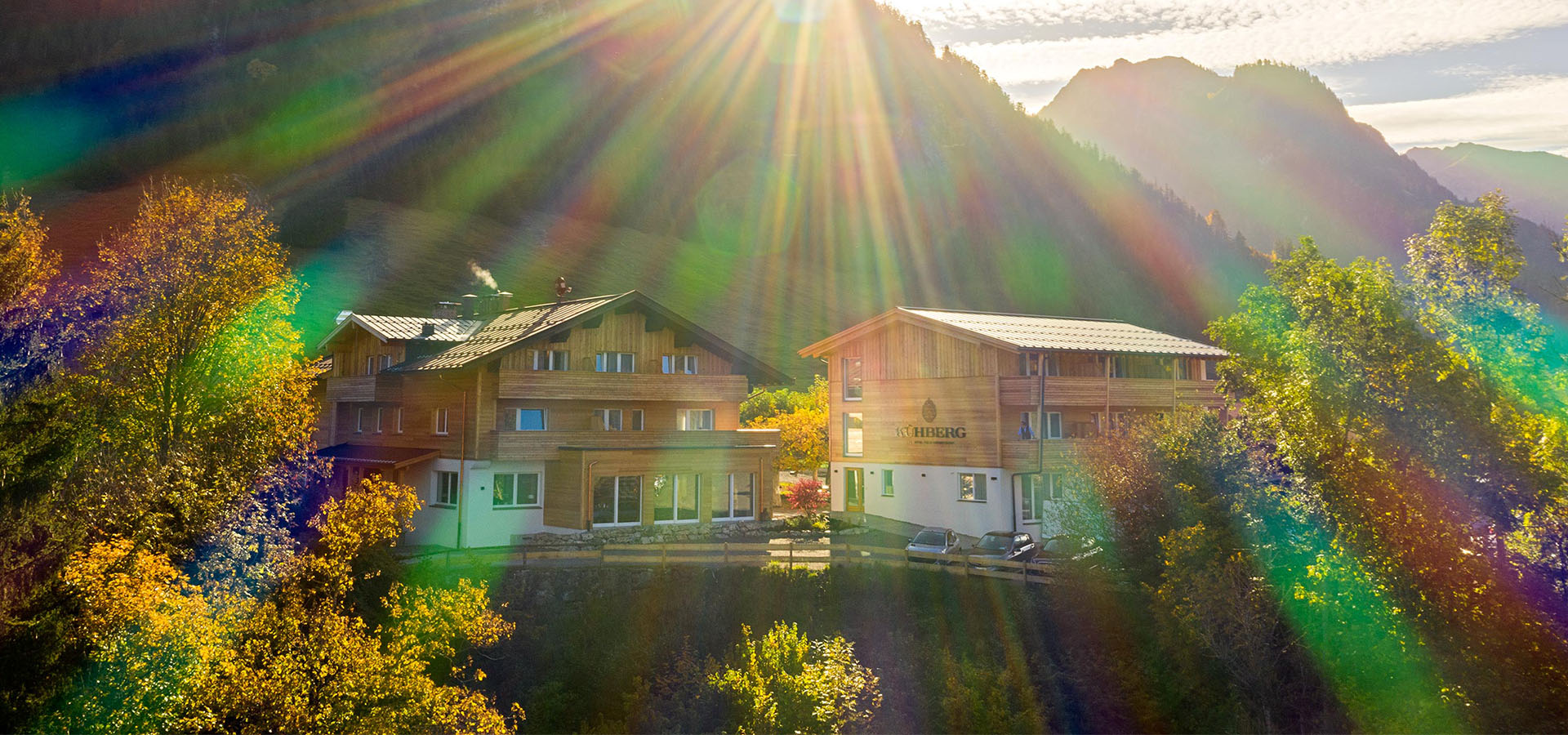 Hotel Kühberg über Oberstdorf im Herbstlicht
